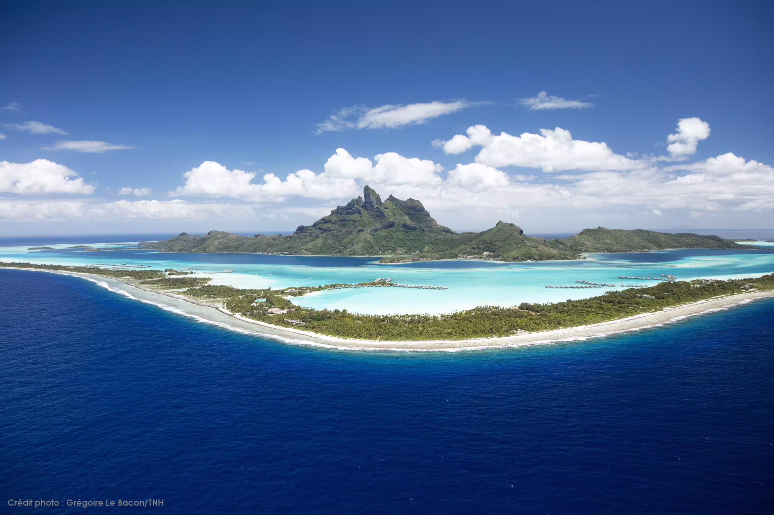 Bora Bora beautiful view of clear water and mountain at the background